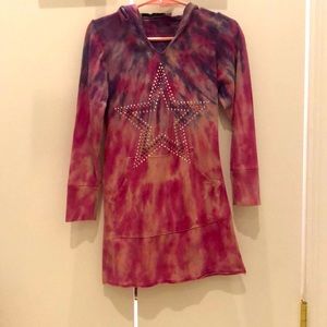 U GO GIRL-tie dye hoodie tunic dress. Super cute